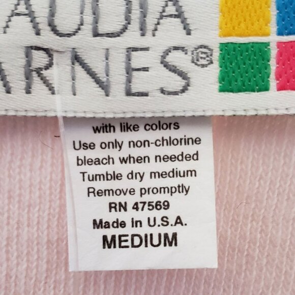 Claudia Barnes, woman's short sleeve Cardigan RN 47569, Blush color, Size M - Picture 9 of 11